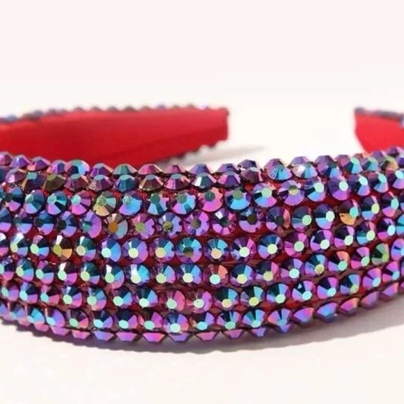 Women’s Multicolor Crystal Embellished Headband - Picture 2 of 2